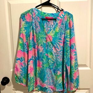 COPY - Lilly Pulitzer Silk Top EUC